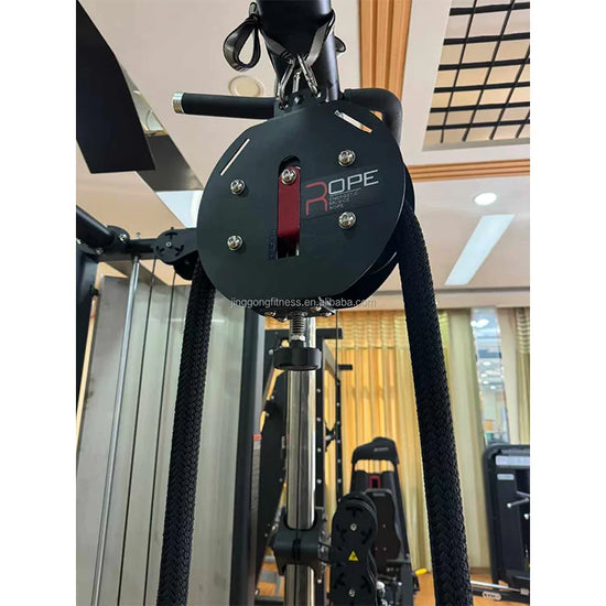 Home Gym Rotatively New Speed Adjustable Climbing Machine Rope Pulling Machine Endless Suspended Rope Trainer