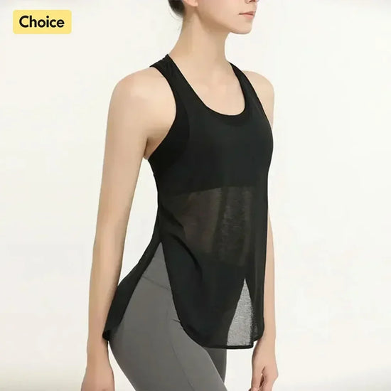 Sports Vests for Women Gym See Through Yoga Fitness Shirt Sports Top Black Running Vest Women&