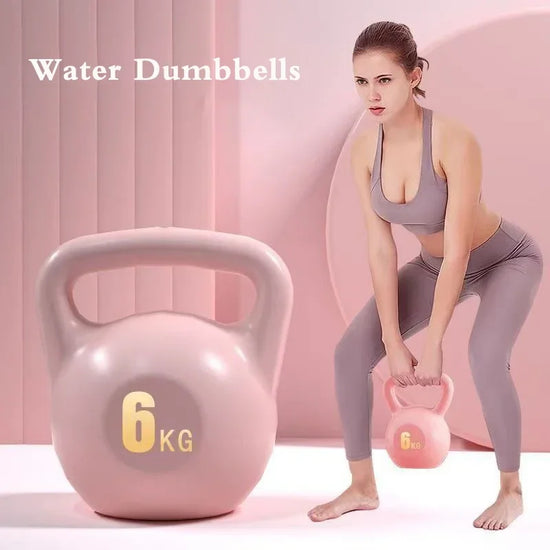 Adjustable Dumbbell Home Fitness Gym Exercise Equipment 2/4/6/8kg Water Kettlebell Squat Trainer Tool for Training Buttock