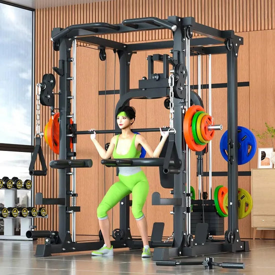 YTYINFactory Professional Gym Smith Machine Commercial Fitness Equipment Power Cage Bird Gantry Squat Rack Comprehensive Trainer