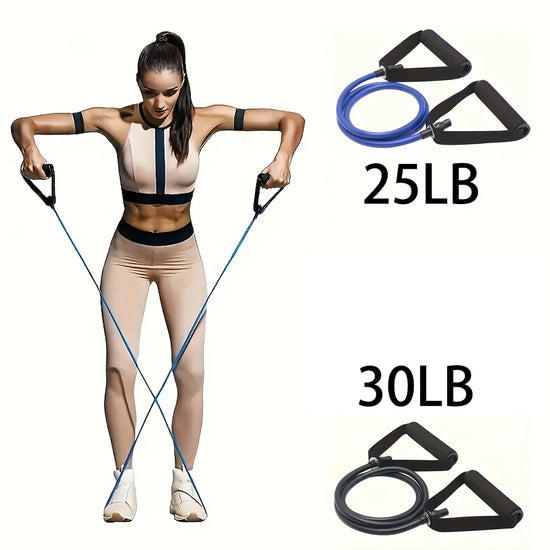 25LB/30LB Resistance Bands with Handles for Home Workouts and Strength Training - Perfect for Yoga, Pilates,and fitness equipm