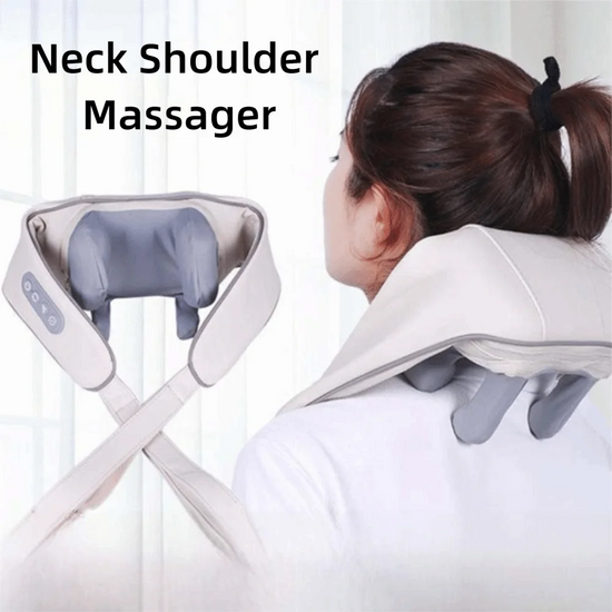 Wireless Neck Shoulder Massager Electric Portable Cordless Massage Pillow Practical USB Rechargeable